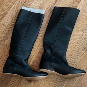 Rare find! Maison Martin Margiela for H&M Knee High Leather Boots - Size US 7/38